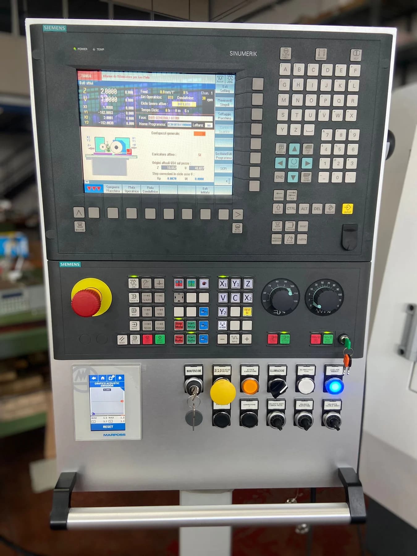 Agathon 350 SL, pupitre Siemens et commandes opérateur